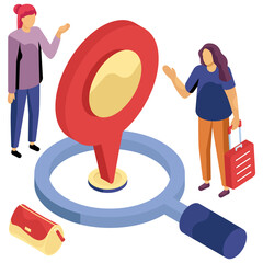 Wall Mural - modern design illustration of search location