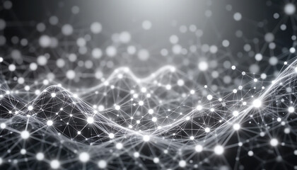 Wall Mural - high tech abstract globalization scene with conceptual digital network patterns illustrating technol