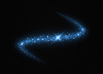 Wall Mural - luxurious flow of dust. motion cosmic trail. magic wavy particles of luminous flow with glitter.