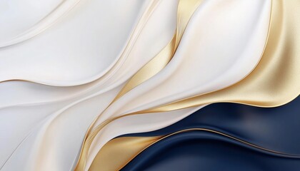Poster - Golden Elegance: Luxury Invitation Card With Geometric Shapes And Gold Gradient On Blue And White. Ideal For Gala Events, Grand Openings, Weddings, And Covers.