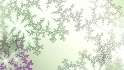 Poster - Beautiful fractal animation showing growing branches creating an intricate pattern with shades of green and purple, perfect for backgrounds and creative projects