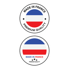 Poster - Made In France Label Icon Set Vector Design.