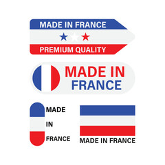 Poster - Made In France Label Icon Set Vector Design.