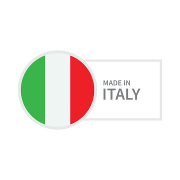 Made In Italy Label Icon Vector Design. 