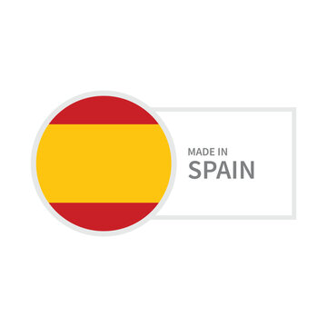 Made In Spain Label Icon Vector Design.