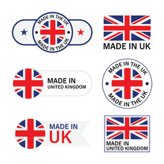Poster - Made In United Kingdom Label Icon Vector Design. 