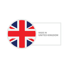 Poster - Made In United Kingdom Label Icon Vector Design.