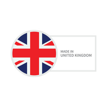 Made In United Kingdom Label Icon Vector Design.
