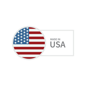 Made In USA Label Icon Vector Design.
