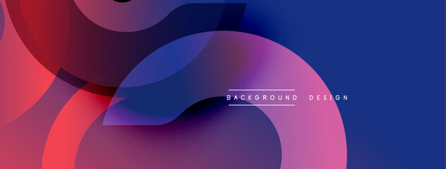 Poster - Abstract fluid shapes, vibrant gradients. Modern design, purple, red, blue hues create dynamic composition. Minimalist aesthetic.