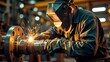 © mattegg - Welder at work in industrial setting
