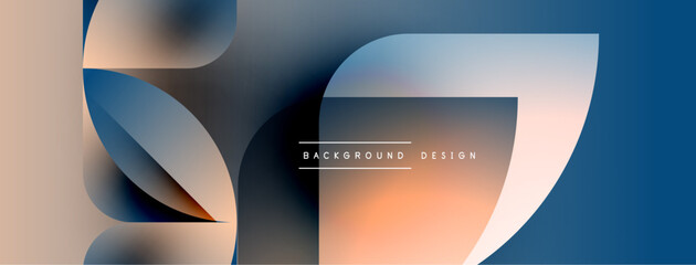 Poster - Abstract fluid shapes, warm cool colors blend. Modern design elements create dynamic visual impact. Minimalist composition, smooth gradients present.