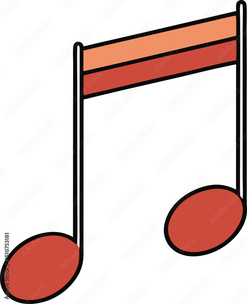 music notes icon clipart vector on transparent background Stock Vector ...
