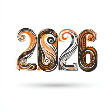 Vector graphic design of the year number 