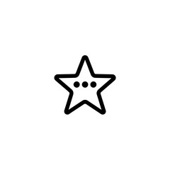 Poster - Outline star displays dots within white space simple design