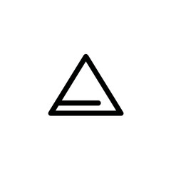 Aufkleber - Solid triangle indicates direction within minimalist design scheme
