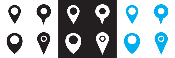 Leinwandbilder - Location icon .  Map pointer pin sign  icon . place address navigation locator icon. Vector for websites, mobile interfaces, presentations, banner, visual branding etc. Vector illustration. EPS 10