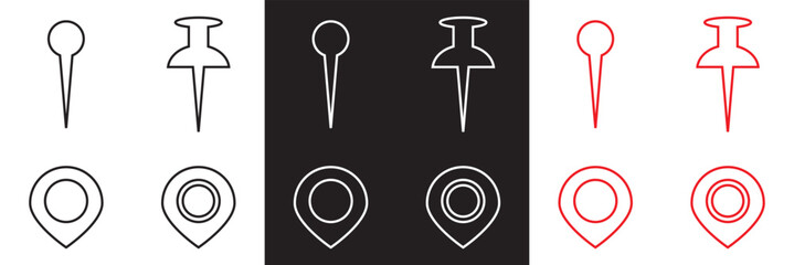 Leinwandbilder - Location icon .  Map pointer pin sign  icon . place address navigation locator icon. Vector for websites, mobile interfaces, presentations, banner, visual branding etc. Vector illustration. EPS 10