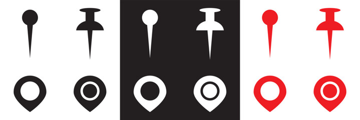 Leinwandbilder - Location icon .  Map pointer pin sign  icon . place address navigation locator icon. Vector for websites, mobile interfaces, presentations, banner, visual branding etc. Vector illustration. EPS 10