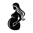 © Vector Vision - Pregnant Woman Silhouette isolated on white background