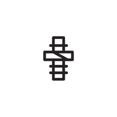 Poster - Geometric shape symbol stands alone minimal illustration isolated