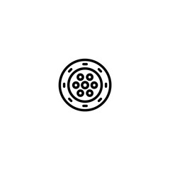 Poster - Geometric dots arrange abstractly in round form isolated graphic