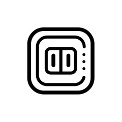 Poster - Pause button icon displays symbol in isolated design white