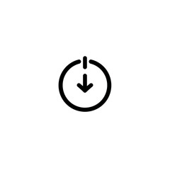 Poster - Download icon indicates movement in abstract style graphic