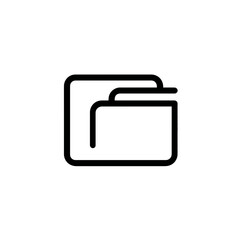 Fototapete - Simple folders present data storage in clear icon vector