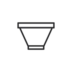 Aufkleber - Outline pot shows container shape against white backdrop minimal style graphic