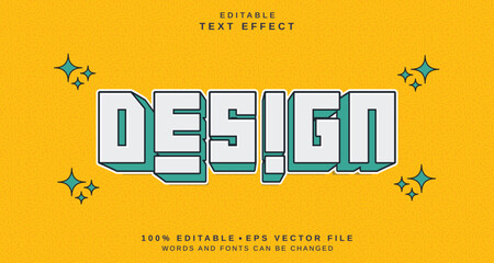 Leinwandbilder - Editable text style effect - Design text style theme.