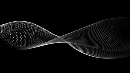 Poster - Minimalist elegance in an abstract swirl design, where curling lines flow gracefully and create a serene, high-definition visual impact.