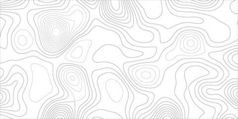 Poster - Ocean topographic line map with curvy wave isolines vector illustration. Abstract topographic contours map background, Vector contour topographic map. Cartography texture abstract banner use.	