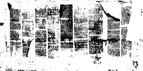 Poster - Vector old white newspaper paper grunge vintage background. Vintage grunge newspaper collage background. Newspaper with old grunge vintage unreadable paper texture background. 