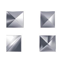 Fototapete - Abstract silver metal squares design vector illustration for background and modern art projects with reflections