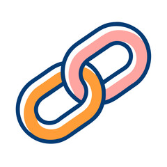 Poster - Interconnected chain links, a symbol of connection, for website design