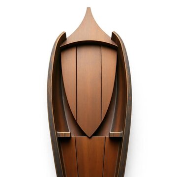 Wooden Boat Sculpture A Polished Bronze Vessel with Antique Patina