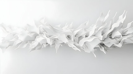 Poster - Abstract White Geometric Shapes Design