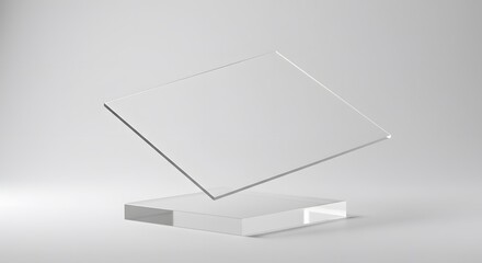 Floating Acrylic Sheets Minimalist Product Display  Studio Photography
