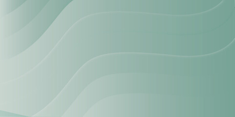 Aufkleber - Abstract background  soft green and white curve wavy lines with a smooth gradient effect background.