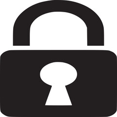 Poster - A simple black shield icon with horizontal lines on a white background art