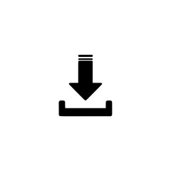 Fototapete - Download icon symbol arrow sign interface button vector graphic element transfer data receive file 100 px