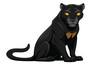 © Rafijur	 - Powerful black panther sitting illustration