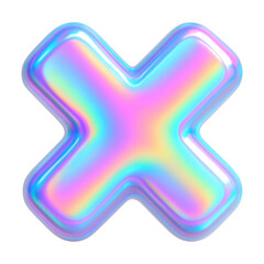 Wall Mural - png colorful holographic 3d x