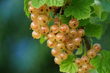 Aufkleber - A bunch of red berries hanging from a tree branch.