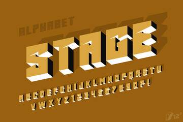 Poster - Dynamic alphabet design, typeface, letters and numbers.