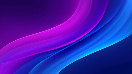 Poster - Abstract Purple and Blue Wave Background Dynamic Swirling Design