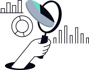 Aufkleber - Analysis chart graph data diagram information market pie report statistics strategy success trend vector vector art illustration
