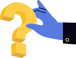 Aufkleber - Question mark graphic vector illustration concept for faq help support and problem solving design 3d art vector art illustration