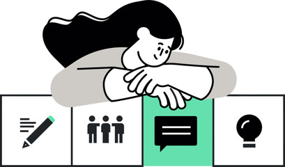 Fototapete - Illustration design user interface ux ui graphic design vector art digital artwork creative modern style vector art illustration